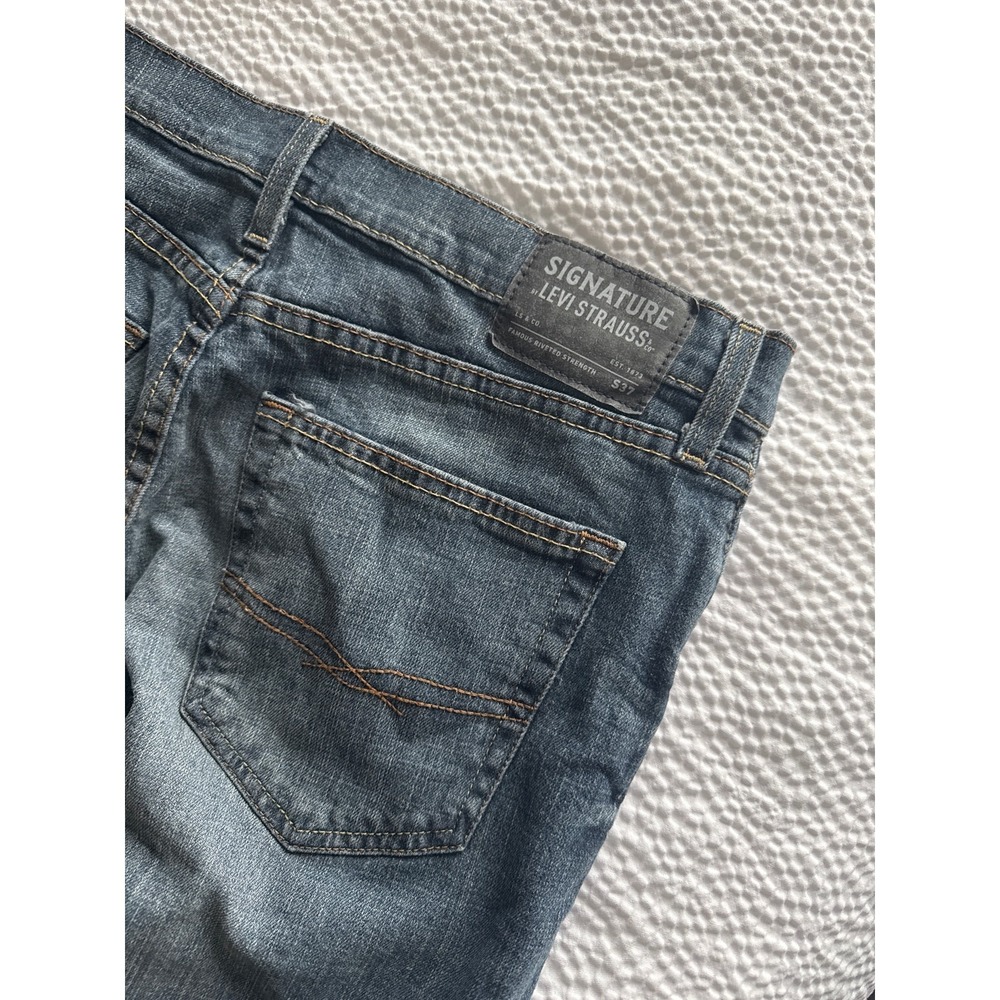 Signature Levi Strauss S37 Slim Super Flex Levis Jeans Mens Size 34x30 - Picture 5 of 5